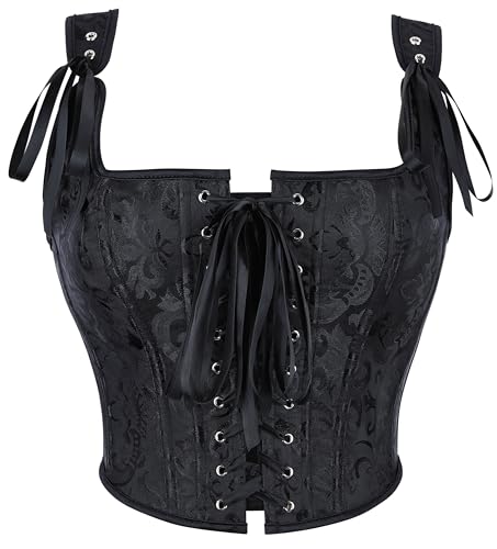 Renaissance Corset Top for Women - Vintage Floral Bustier Lingerie Bodyshaper