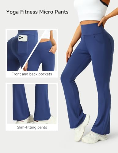 3 Packs Womens High Waist Flare Pants-flare Yoga Pants，yoga Pants