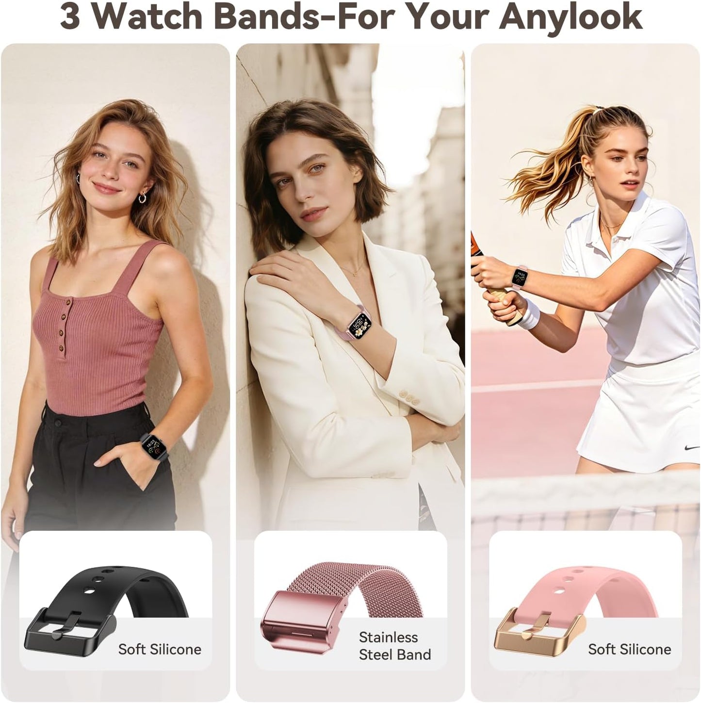 Smart Watch for Women Fitness Tracker: Rose Gold Bluetooth Make Answer