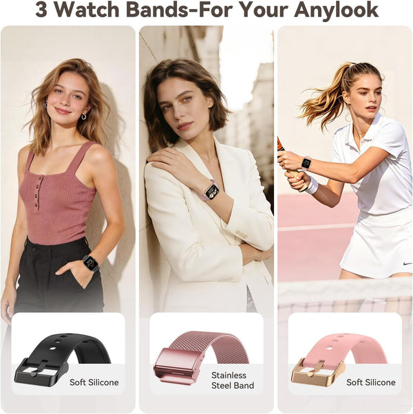 Smart Watch for Women Fitness Tracker: Rose Gold Bluetooth Make Answer