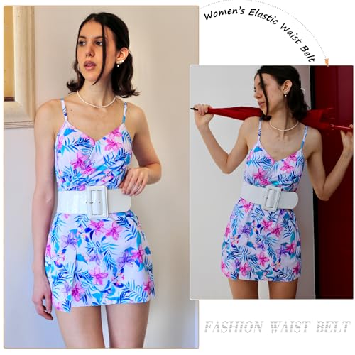 Women's Stretchy Belt 1950s 3 Inch Wide Elastic Belts
