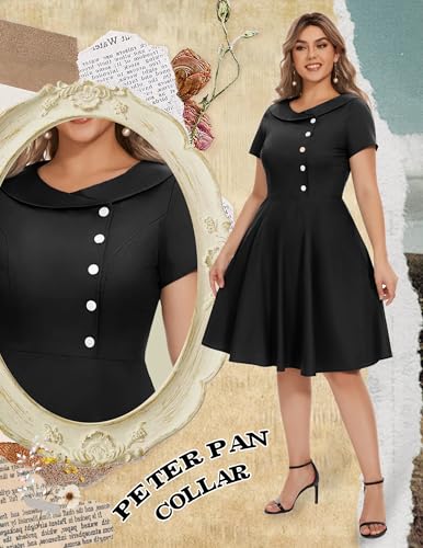 Wedtrend Women's 1950s Vintage Audrey Hepburn Style Cocktail Swing Dresses