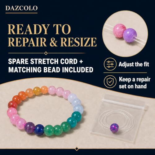 Natural Gemstone Stretch Elastic Bracelet