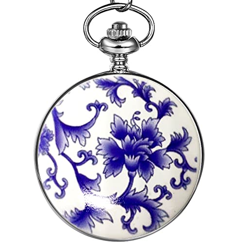 Pocket Watch Stainless Steel Mechanical Hand-Wind Retro Skeleton Dial