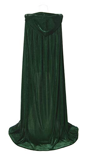 BIGXIAN Long Hooded Cloak Velvet Cape Witch Costume Halloween Costumes for Women Men