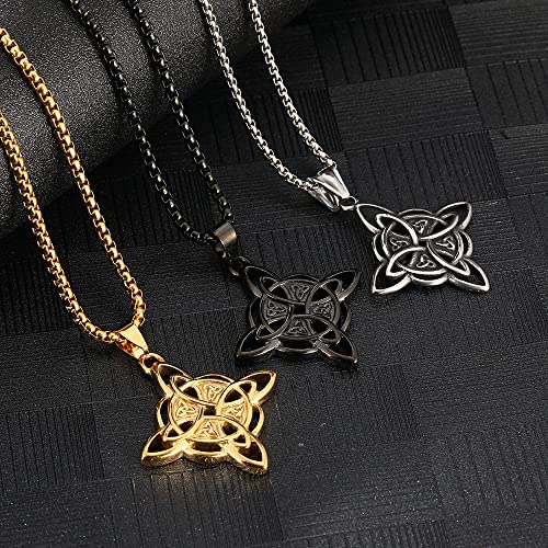 Celtic Witch Knot Necklace - Trinity Symbol
