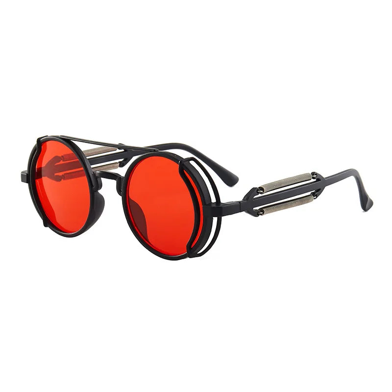 Classic Gothic Steampunk Round Sunglasses Secondary image
