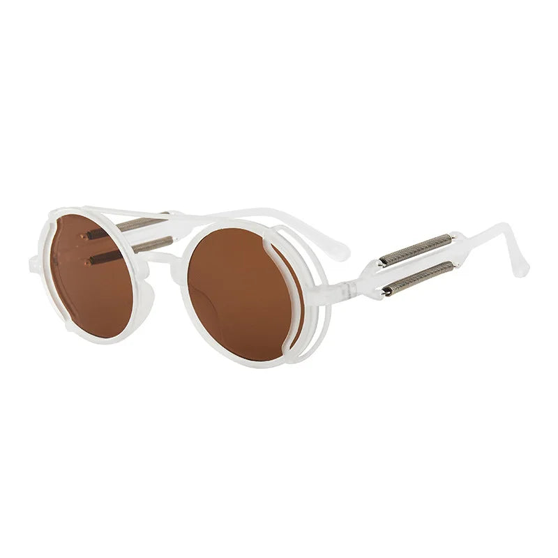 Classic Gothic Steampunk Round Sunglasses Main image