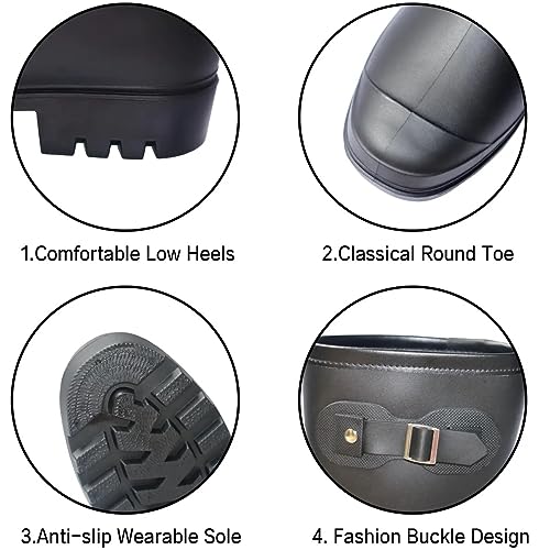 Women's Mid Calf Rain Boots Waterproof Fashion Shoes