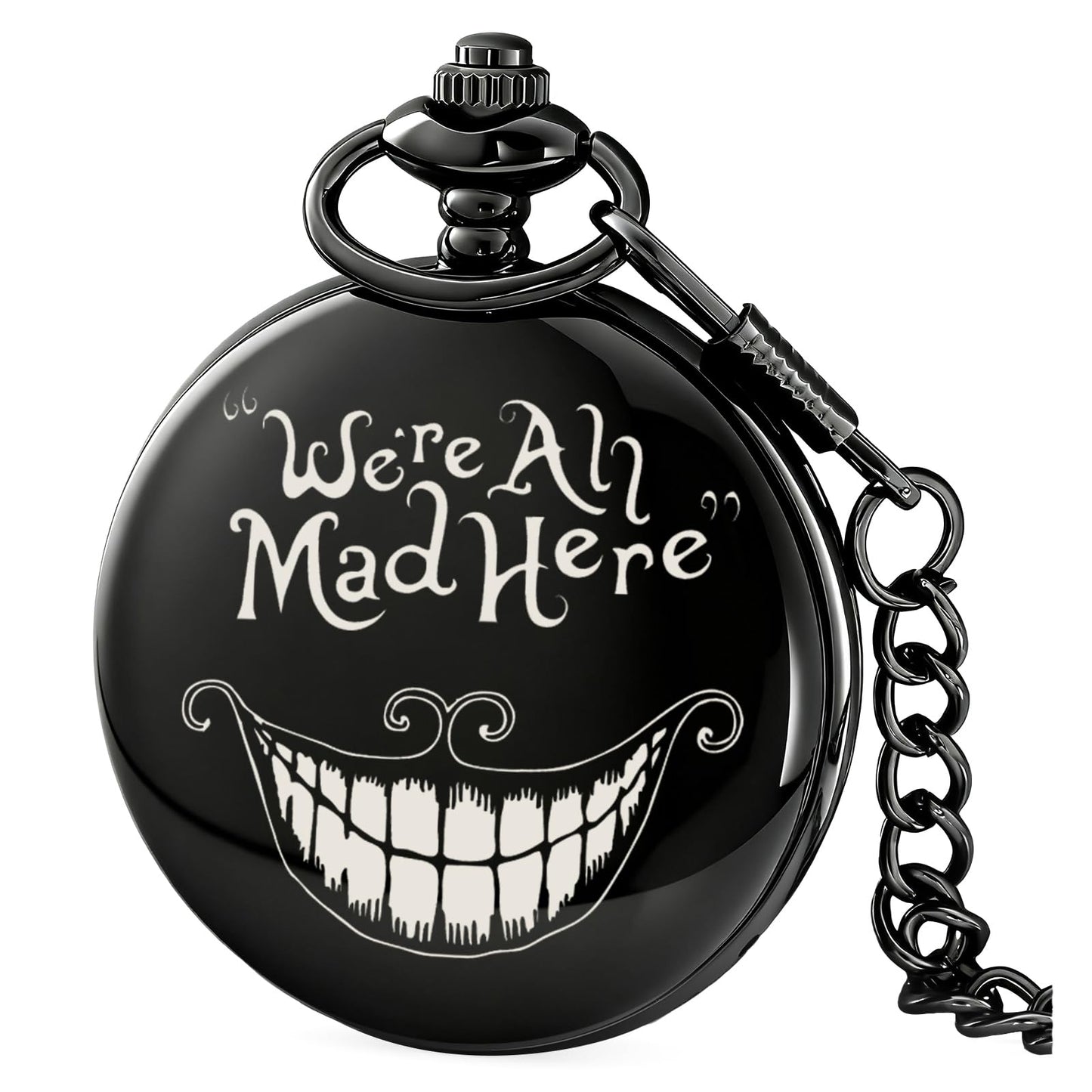 Smooth Pocket Watch Alloy Steel Quartz Roman/Arabic Numerals with 37cm