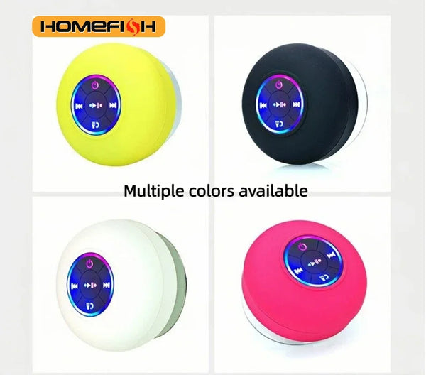 Waterproof Bluetooth Shower Speaker with RGB Light