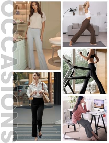 Womens Casual High Waist Flare Lounge Pants Stretchy Modal Bootcut
