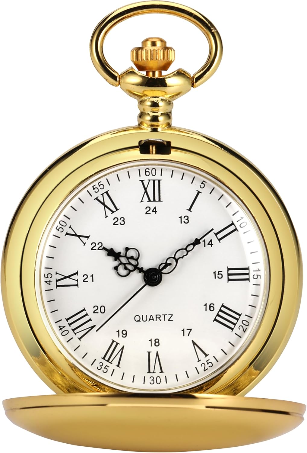 Smooth Vintage Pocket Watch with Chain