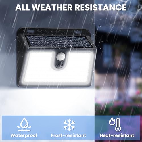 [6 Packs] Solar Motion Sensor Outdoor LED Light for Outside Walking dog Fence Backyard Deck Garde...