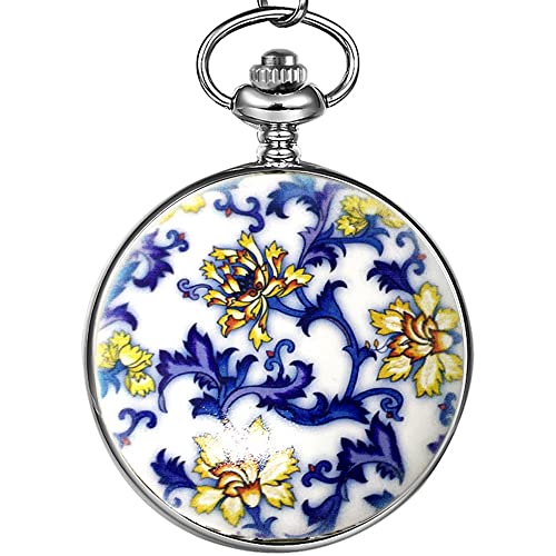 Pocket Watch Stainless Steel Mechanical Hand-Wind Retro Skeleton Dial Main image