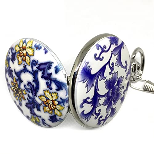 Pocket Watch Stainless Steel Mechanical Hand-Wind Retro Skeleton Dial