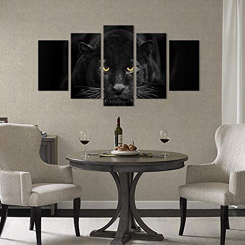 Black Panther 5-Piece Modern Canvas Wall Art
