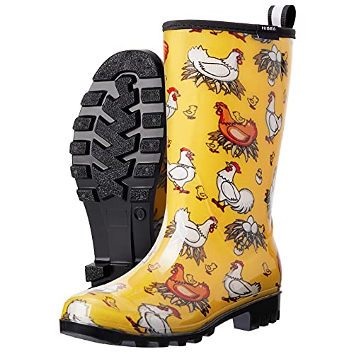 Rain Boots Waterproof Mid Calf Boots For
