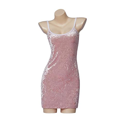 VEECOOCOS Movie President's Daughter Dress Women's Pink Crushed Velvet Dress