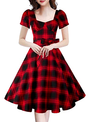 Vintage Swing Dress - 1950s Rockabilly Pin-Up Style