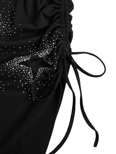 SHENHE Women's Plus Print Ruched Asymmetrical Y2k Star Tube Top