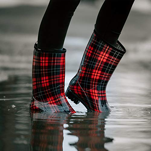 Rain Boots Waterproof Mid Calf Boots For