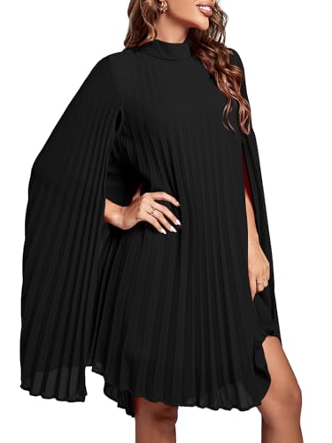 Women's Cloak Sleeve Party Midi Dress