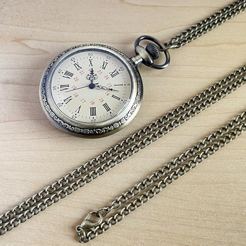 Vintage Pocket Watch with Chain — Unisex