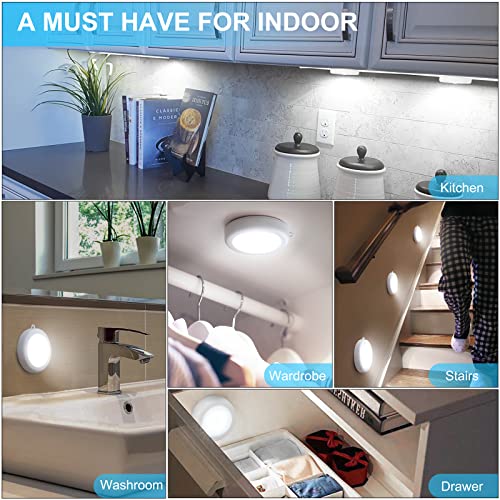 Mlambert 4 Pack Motion Sensor LED Night LED Light for Stairs, Cabinet, Cool White