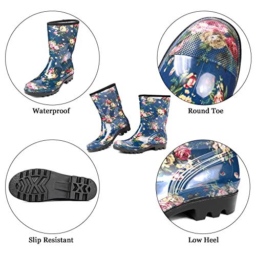 Women's Wide Calf Waterproof Rain Boots – Seamless Pvc Boots