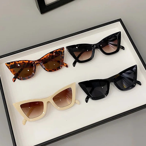 Vintage Square Cat Eye Goggle Sunglasses