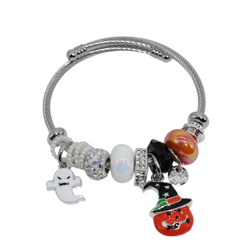 Charm Bracelets for Womens,Exquisite Cute Cartoon Friendship Silver Bracelets Stainless Steel Bangle, Womens Jewelry Suitable for Holiday Gifts and Birthday Gifts
