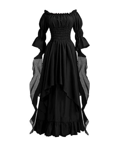 GOLDSTITCH Women's Victorian Dress Renaissance Medieval Costume Gothic Witch Dress for Women