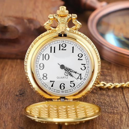 Solid Small-Flower Quartz Pocket Watch with an Elegant Vintage Style a