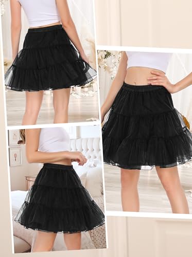 Women's 50s Vintage Petticoat A-line Underskirt Crinoline Rockabilly Tutu Skirt S-3XL