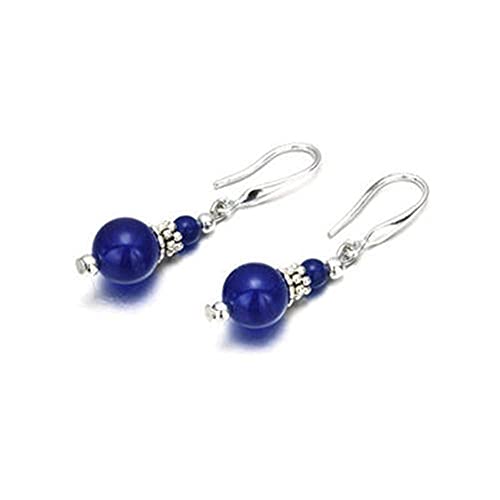 Double Lapis Lazuli Drop Bead Earrings