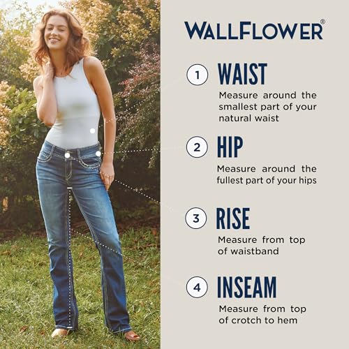 Wallflower Women's Sassy Bootcut High Rise Insta Soft Juniors Jeans