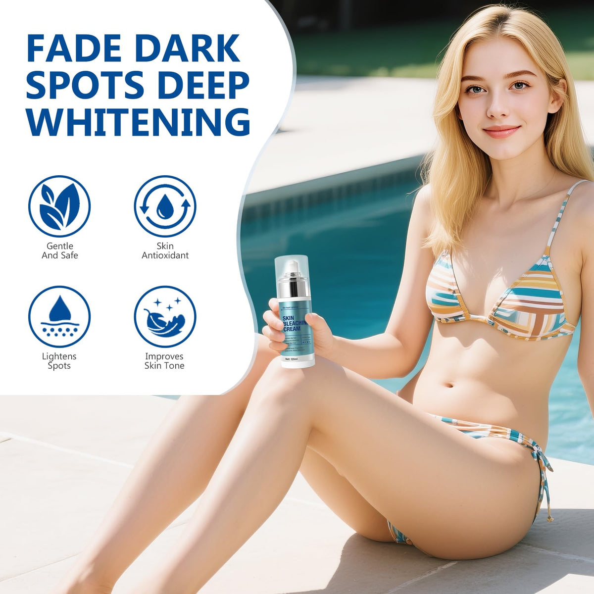 Dark Spot Removal Skin Bleaching and Lightening Intimate Knees Elbows Cream