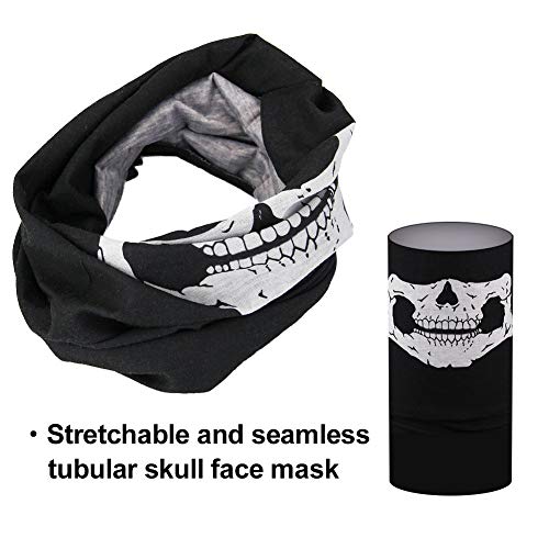ZKSM 3Pcs Breathable Face Masks Skull Mask Seamless Balaclava Mask Headwear Scarf