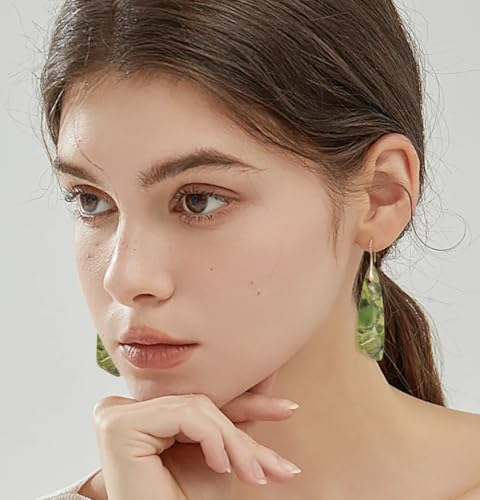 Natural Stone Triangle Boho Dangle Earrings Secondary image
