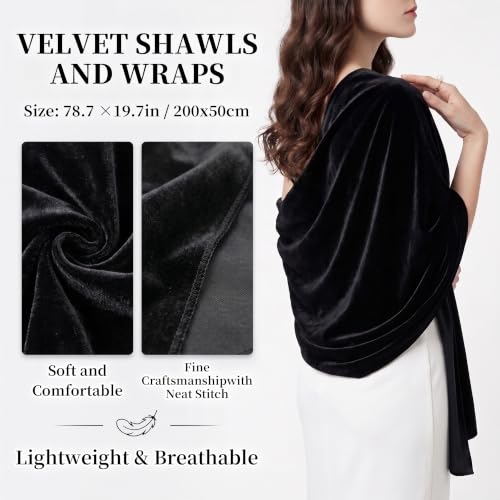 Velvet Bridal Shawl, Wrap for Wedding Banquet Evening Dress