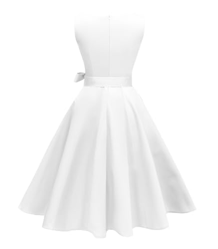 Girstunm 1950s Sleeveless Tea Party Swing Pockets Dress