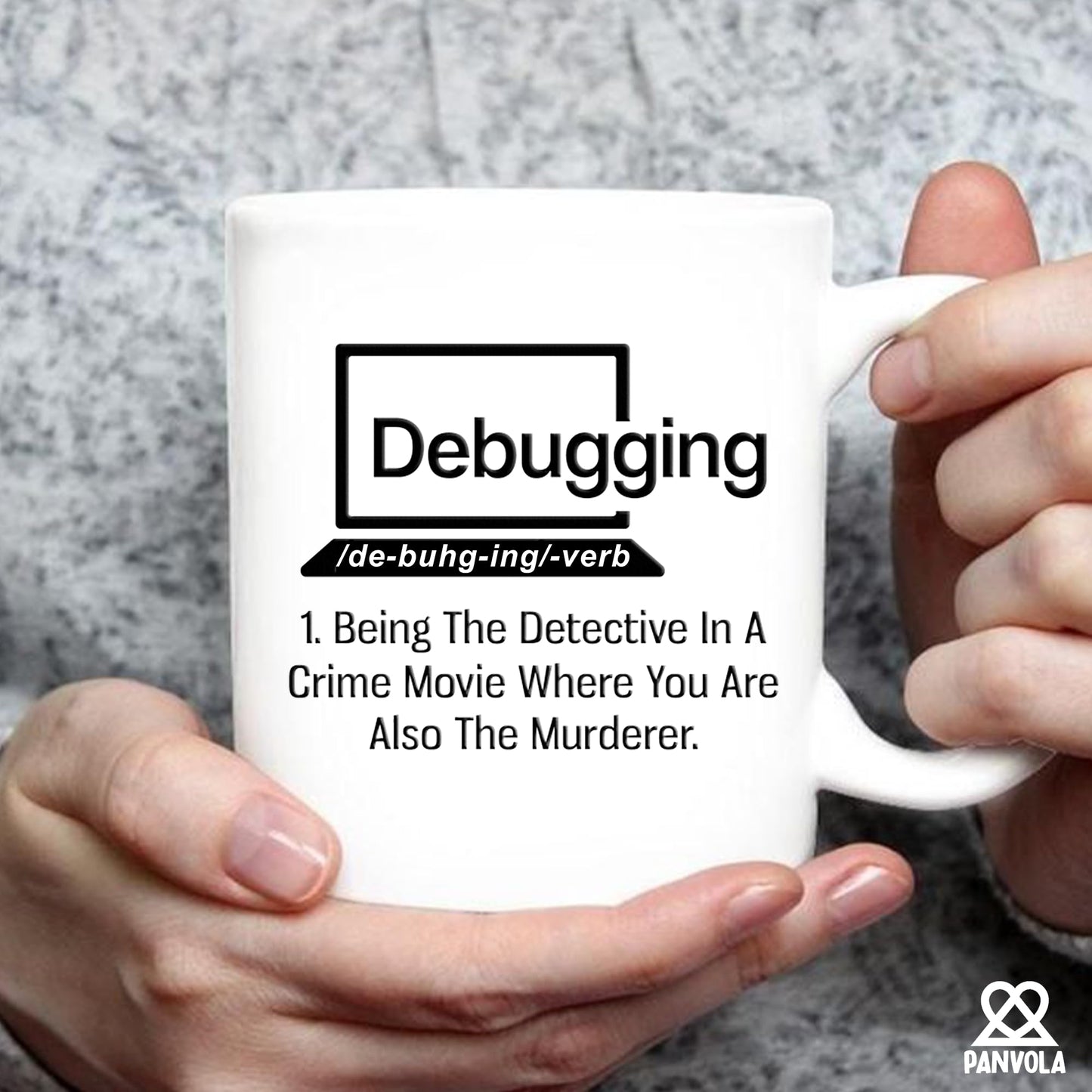 Debugging Funny Quote Coffee Mug for Programmer Computer Programming Engineering Coder IT Ceramic Cup (11 oz)
