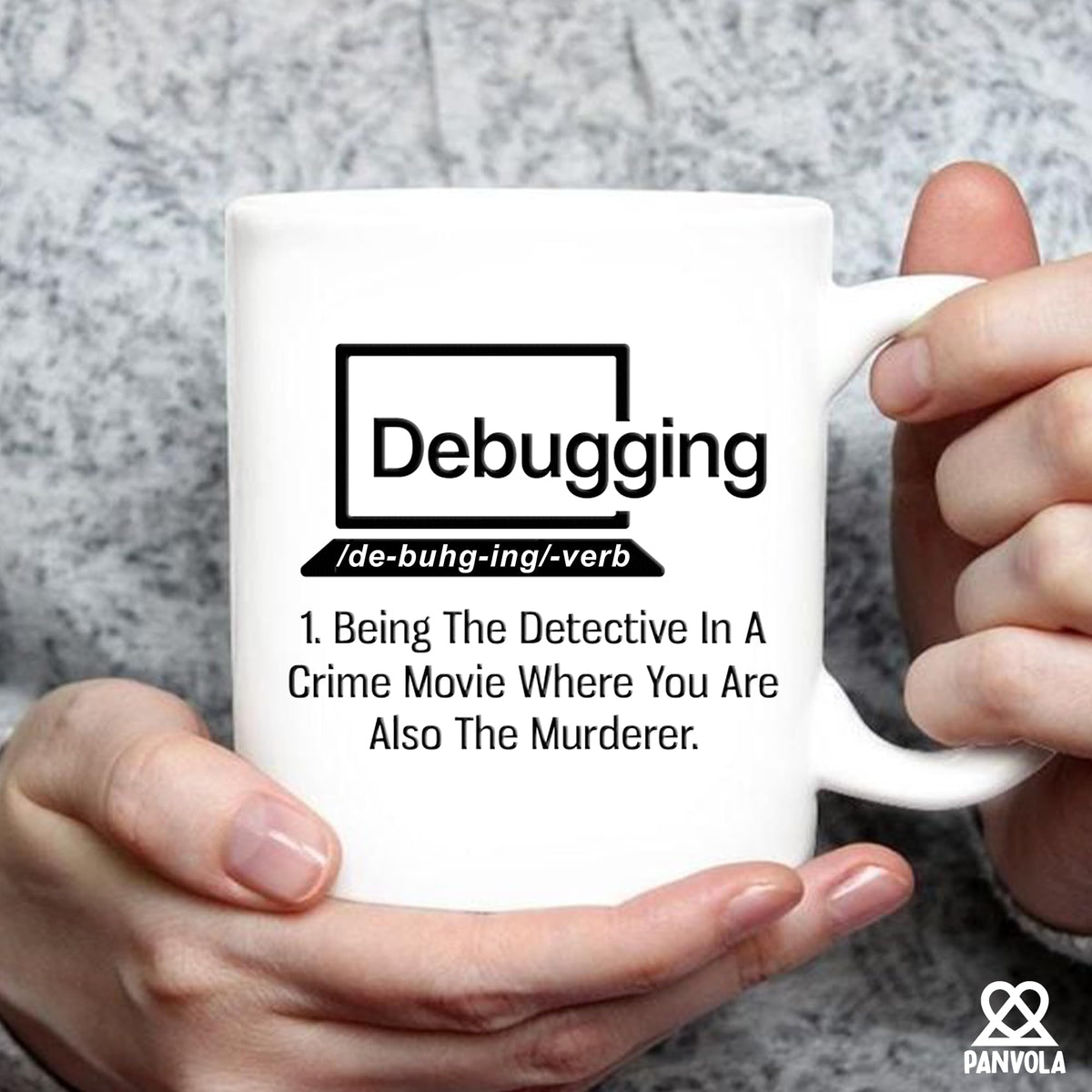 Debugging Funny Quote Coffee Mug for Programmer Computer Programming Engineering Coder IT Ceramic Cup (11 oz)