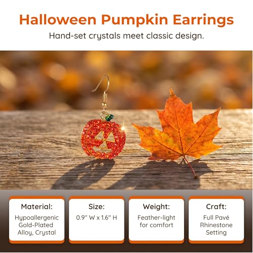 Halloween Pumpkin Earrings Red