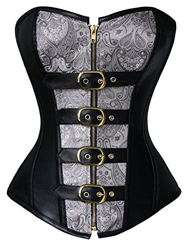 Gothic Corset Bustier with Chain Detail