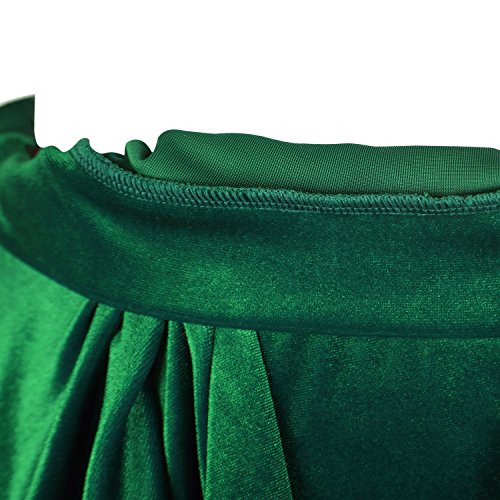 Urban CoCo Women's Crushed Velvet Mini Skater Skirt Pleated Stretchy A-Line