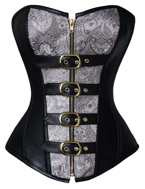Gothic Corset Bustier with Chain Detail