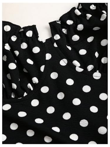 Milumia Women's Polka Dots Frill Trim Cami Dress Fishtail Maxi Dresses