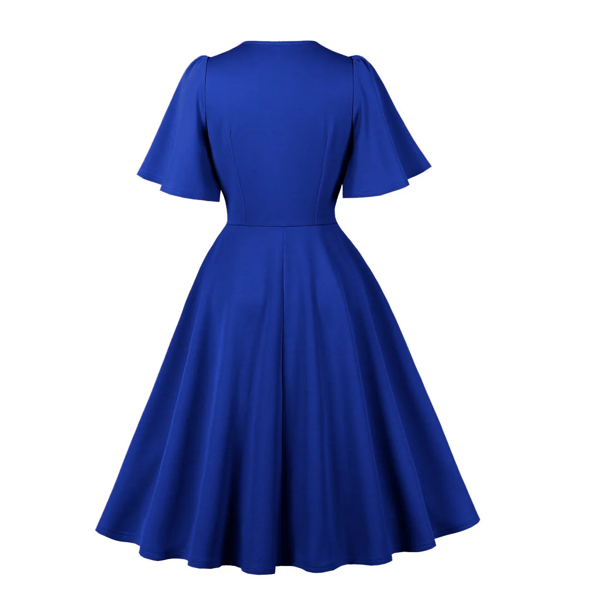 Vintage Swing Dress - V-Neck - 1950s Rockabilly Pin-Up Style Main image